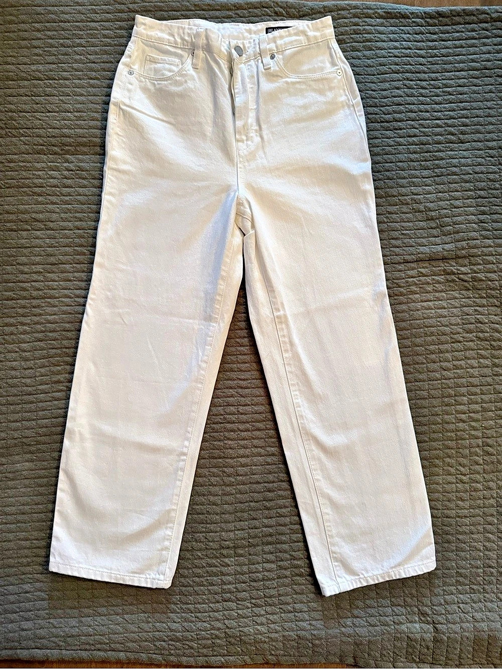 NWOT BlankNYC The Baxter Ribcage Straight Leg Jeans White Size 27
